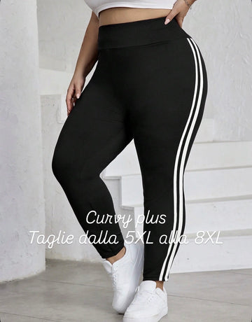 Leggings da donna con taglio slim, in tinta unita